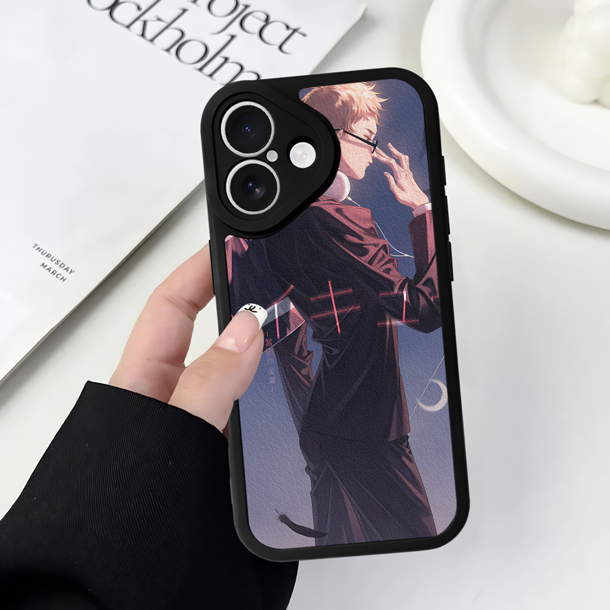 （画像用） ハイキュー!! Haikyu!! 【iPhone 16シリーズ対応】シリコンスマホケース（レザー調） 材質：シリコン